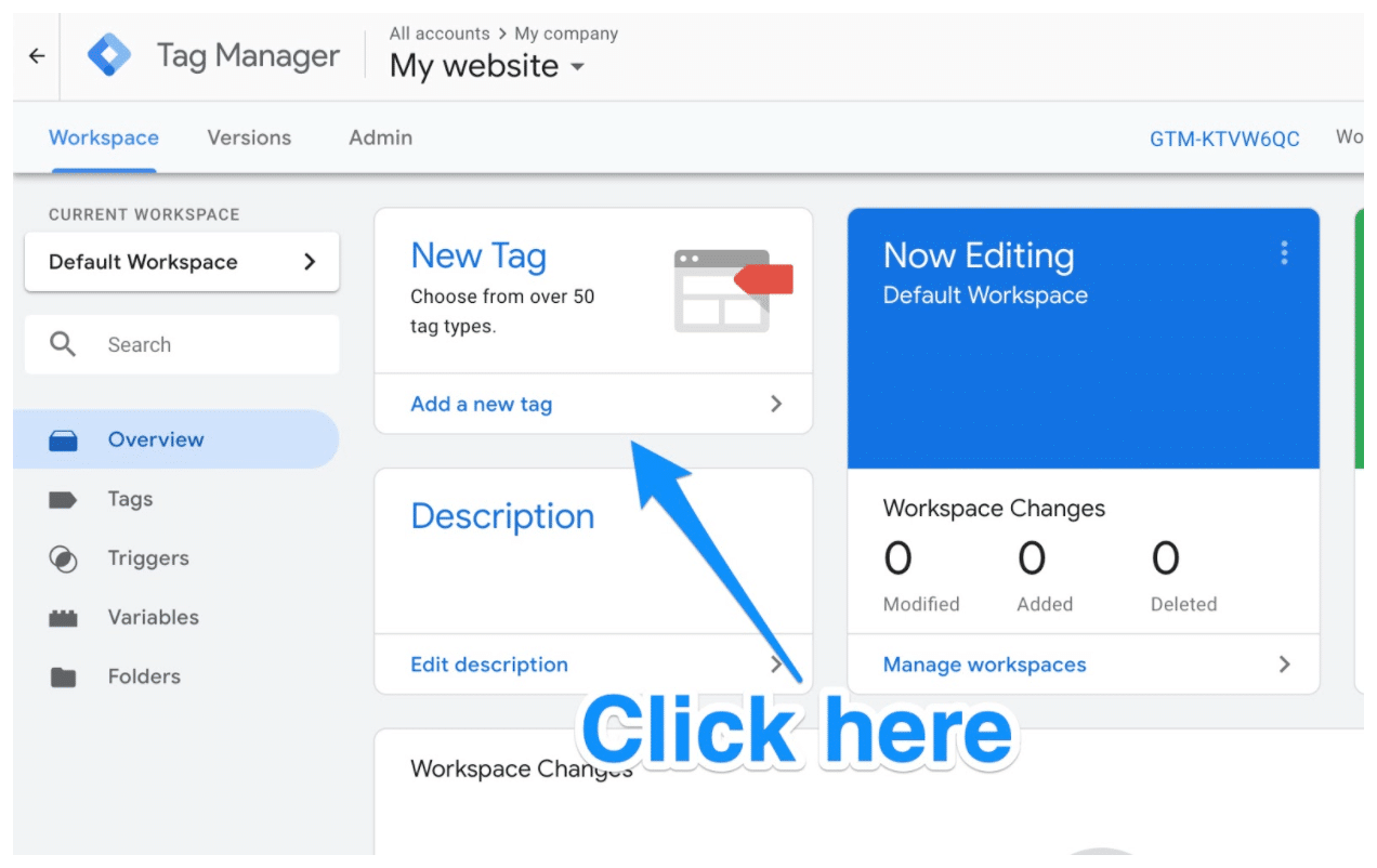 Google Tag Manager add new tag
