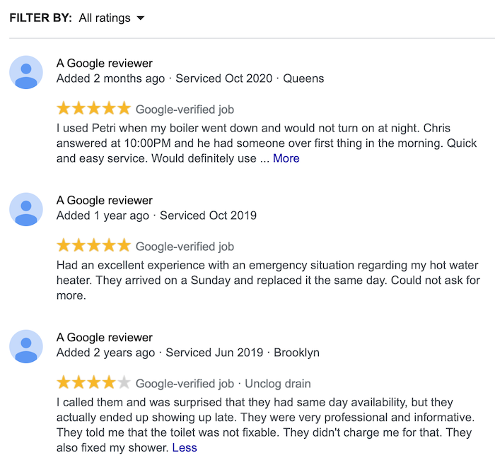 Local Services Ads - Reviews