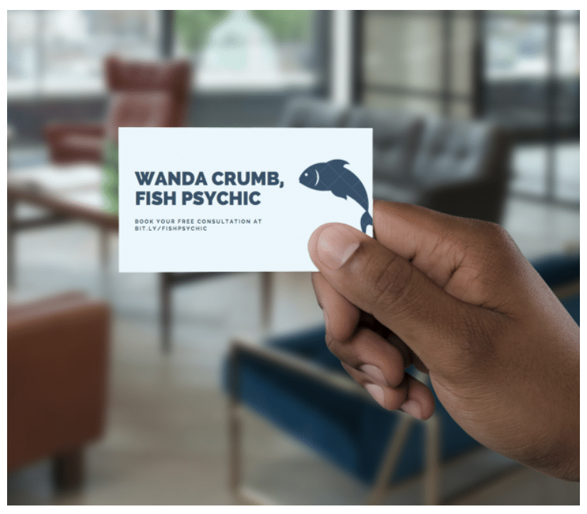 Business card using a short link generated by Bit.ly URL shortener